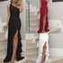 Single Strap Formal Dress with Side Slit